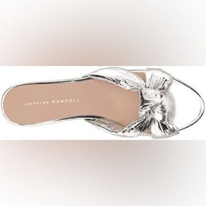 Elsie Puffy Knot Sandal In Silver foil sz 7.5